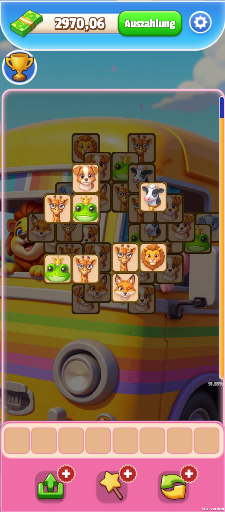 Typical Level 2 screen showing endless tile spawns